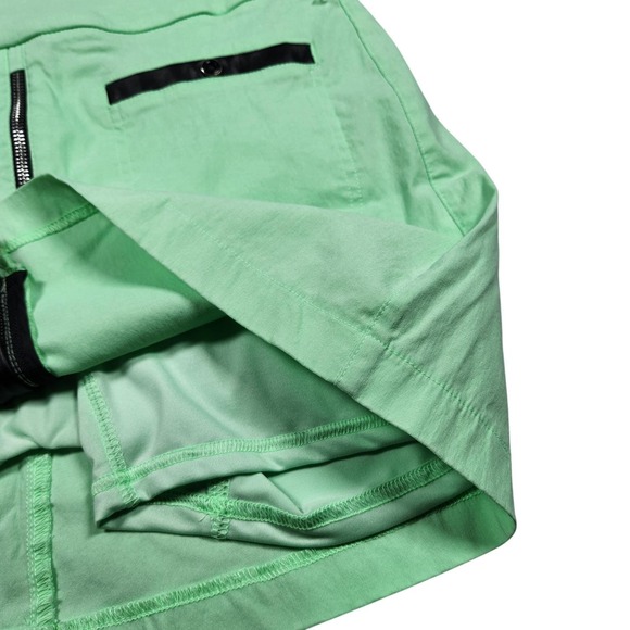 Jamie Sadock Skort Golf Mini Skirt Green Black Zipper Pockets Sportswear 8 Nwot - Picture 6 of 7